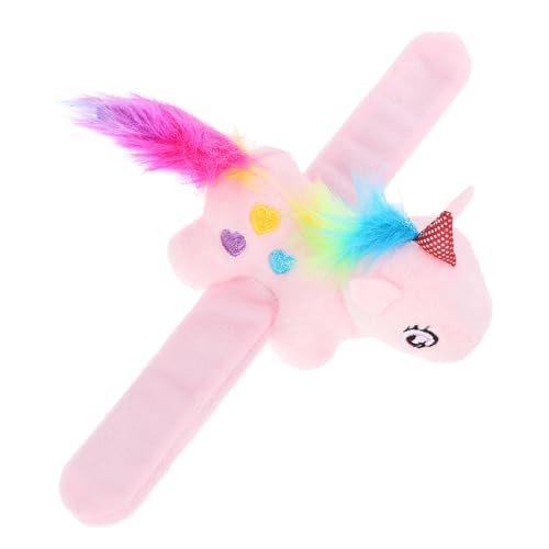 DECHOUS Plüsch Einhorn Slap Armband Kuscheltier Party Weiches Tierarmband Sicherer Umarmungs Schmuck für Mädchen Accessoire von DECHOUS
