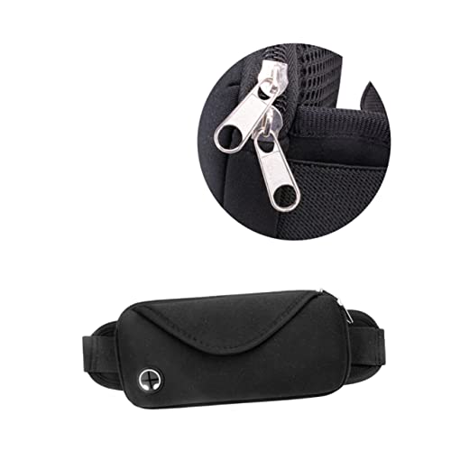 DECHOUS Taillen-gürteltasche Schwarz Outdoor-hüfttasche Für Reisen Und Wandern Tragbare Aufbewahrungs-gürteltasche Mit Reißverschluss Und Kopfhöreröffnung Für Schlüssel Geldbörsen Und von DECHOUS