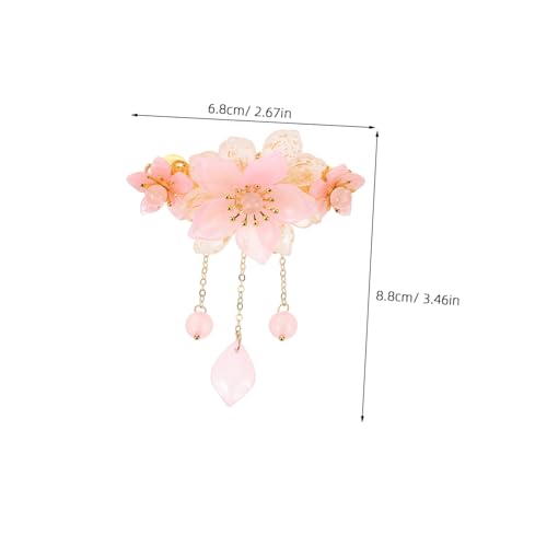 DECHOUS Vintage Haarklammer für Frauen mit Quasten Chinesisches Hanfu Haaraccessoire Retro Halboffene Friseurklammer mit Langlebigem Federverschluss Traditionelles Design für Hochzeit und von DECHOUS