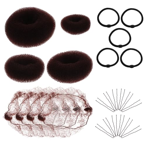 DECOMELODY 1satz Ballett Dutt Haarnetz Mit Haarklammern Und Haarschleife Teiliges Für Frauen Und Mädchen Für Tänzerinnen Und Vielseitige Frisuren von DECOMELODY