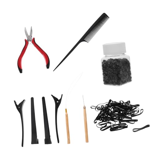 DECOMELODY 1 Satz Häkelnadel zur Haarverlängerung schein brown haarstyling zubehör Friseurzubehör crochet hooks Lametta Maschine Haarverlängerungszubehör Hakenwerkzeug zum Haarziehen Plastik von DECOMELODY