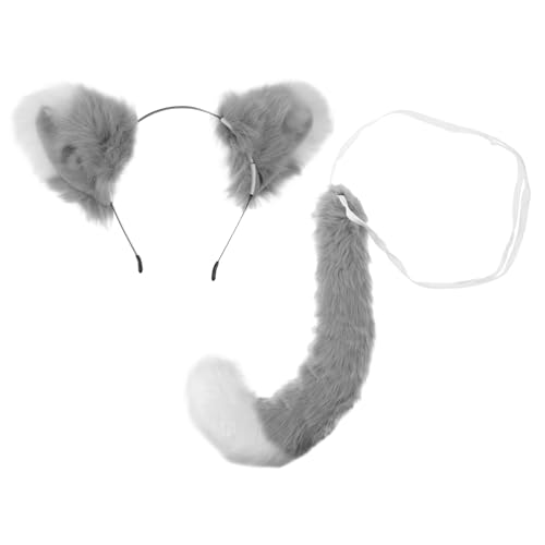 DECOMELODY Pelziges Tierstirnband Mit Prop Für Tierkostüm Halloween-kosmetik Geburtstagsfeier Weihnachtsdekoration Rollenspiel Cosplay Zubehör von DECOMELODY