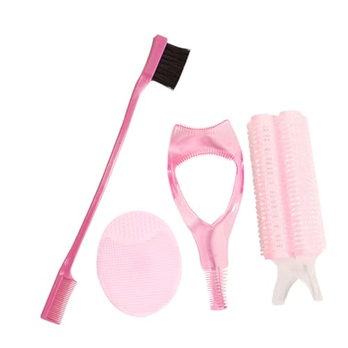 DECOMELODY 1satz Curlers Doppel-end Augenbrauenbürste Gesichtsreinigungsbürste Mascara Schutz Für Damen Pinkes Beauty-set Für Vielseitige Anwendungen von DECOMELODY