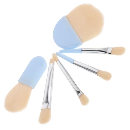 DECOMELODY 1satz Reise-make-up-pinselset Mit Tragbaren Pinseln Und Aufbewahrungstasche Mini-kosmetikwerkzeuge Für Puder Lidschatten Und Blush Für Unterwegs von DECOMELODY