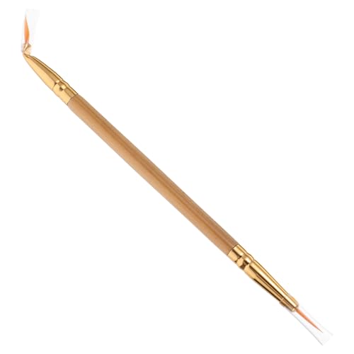 DECOMELODY 1stücke Doppelendiger Eyeliner-pinsel Gerader Und Gebogener Pinsel Abgewinkelter Pinsel Bambuspinsel Kosmetischer Eyeliner Pinselwerkzeug Für Make-up von DECOMELODY