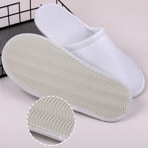 DECOMELODY 10 Paare Einweg hotelslipper Rutschfest Sohle Weiche Gästehausschuhe Spa Slipper Damen Herren für Reisen Hotel Party Spa Verwendung von DECOMELODY