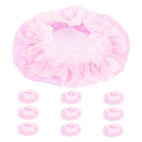 DECOMELODY 10 Stück Haarnetz für Dutt Unsichtbares Weiches Haarnetz für Ballett und Langlebig Einfach zu Befestigen Stylische Rosa Haarschmuck für Damen und Mädchen von DECOMELODY