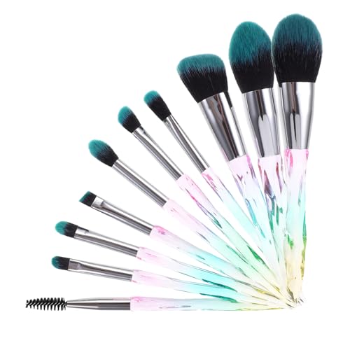 DECOMELODY 10 Stück Kosmetikset Mit Lidschatten Und Foundation Pinseln Weiche Synthetische Borsten Tragbar Für Empfindliche Haut Leicht Zu Reinigen von DECOMELODY