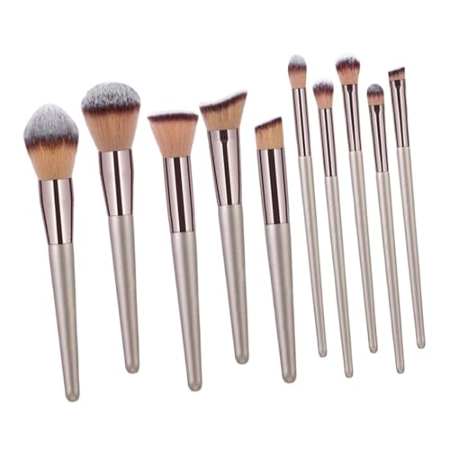 DECOMELODY 10 Stück Make Up Pinsel Teilig Foundation Blush Concealer Lidschatten Pinsel Kosmetik Schminkpinsel für Anfänger und Profis Weiche Synthetische Haare Langlebig und Leicht zu von DECOMELODY