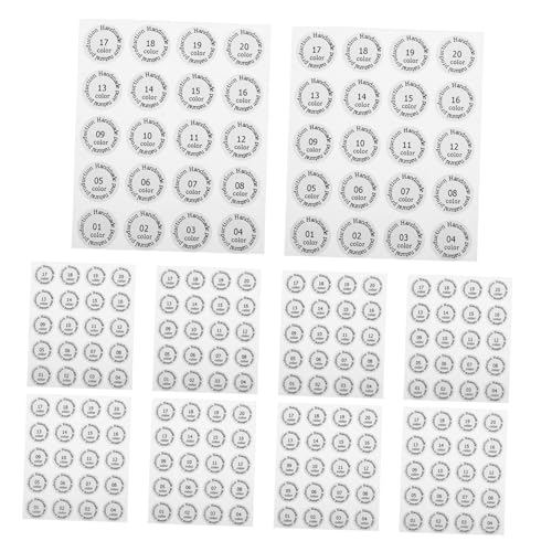 DECOMELODY 10stücke Lippenstift Aufkleber Mit Nummern Selbstklebende Etiketten Für Lippenstift-organisation Und Farbsortierung Für Klassenzimmer Und Inventarverwaltung von DECOMELODY