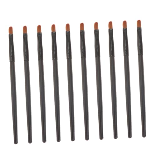 DECOMELODY 10 Stück Teiliges Augen Make Up Pinselset mit Schwarzen Holzgriffen Vielseitig Einsetzbar für Lidschatten Concealer und Nasenkonturierung Professionelle Schminkpinsel für Präzises von DECOMELODY