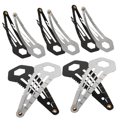 DECOMELODY 10 Stück Teiliges Edelstahl Multifunktionale Haarnadeln Haarklammern Haarschmuck für Damen Silber Schwarz Langlebig und Vielseitig für DIY Frisuren und Outdoor Einsatz von DECOMELODY