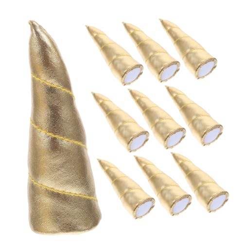 DECOMELODY 10 Stück Teiliges Handgefertigte Einhorn Haarclip Dekorationen Goldfarben DIY Haarzubehör für Mädchen Faschingskostüme Unicorn Party Haarclip Accessoires Zufällige Zufällige Farbe von DECOMELODY
