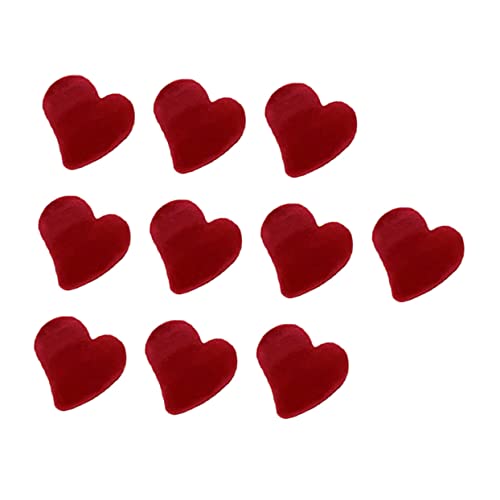 DECOMELODY 10 Stück Teiliges Kleine Herz Haarklammern Mini Haarkralle für Dünnes und Dickes Haar Fest Haltend Rotes Design Geeignet für Damen und Mädchen Modisches Haar Accessoire für Alltag von DECOMELODY
