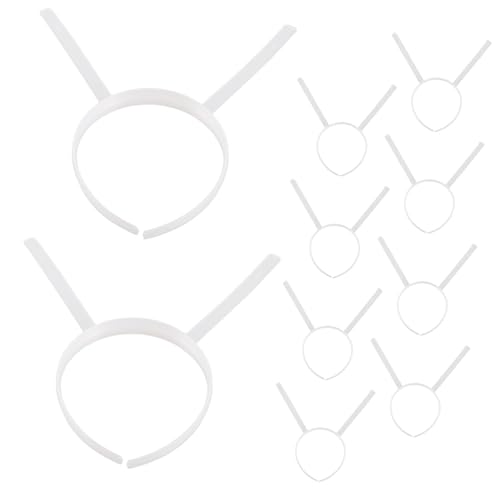 DECOMELODY 10 Stück Teiliges Transparent Weißes Stirnband Breit aus Kunststoff Leichte DIY Basis für Bastelprojekte Bequemer Haarreifen für Cosplay Partys und Alltagsaccessoires von DECOMELODY