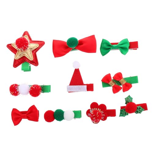 DECOMELODY 10 Stück Teiliges Weihnachts Haarspangen Set mit Schleifen und Sternmotiv Handgefertigte Festliche Haarschmuck Deko für Damen und Vielseitig für Haare Taschen und Weihnachtsbaum DECOMELODY 10 Stück Teiliges Weihnachts Haarspangen Set mit Schleifen und Sternmotiv Handgefertigte Festliche Haarschmuck Deko für Damen und Vielseitig für Haare Taschen und Weihnachtsbaum von DECOMELODY