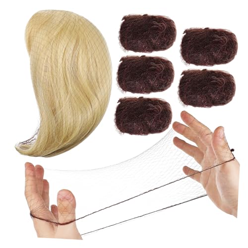 DECOMELODY 100 Stück Elastisches Unsichtbares Haarnetz Atmungsaktives Mesh Duttnetz für Damen und Mädchen Leichte Haarschmuck Accessoires in Kaffee für Tanz Pflegeberufe Wigs von DECOMELODY
