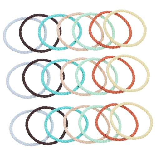 DECOMELODY 100 Stück Teiliges Elastische Haargummis für Lockiges Haar Nahtlose Große Pastellfarbene Pferdeschwanzhalter Vielseitige Haarschmuck Accessoires für Frauen und Mädchen von DECOMELODY