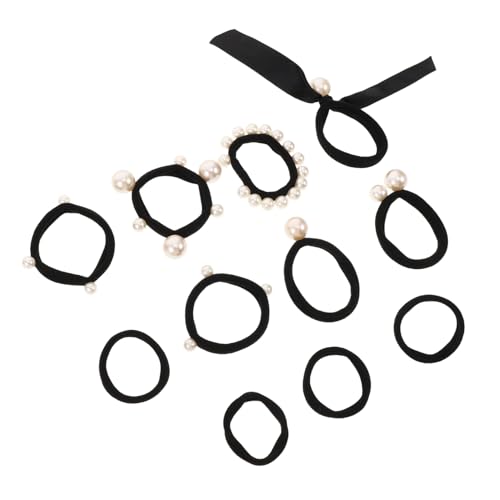 DECOMELODY 11stücke Hochelastische Haargummis Mit Kunstperlen Weiche Haargummis Beschädigung Für Mädchen Und Damen Für Dünnes Haar Und Haarseil Für Brautjungfern von DECOMELODY