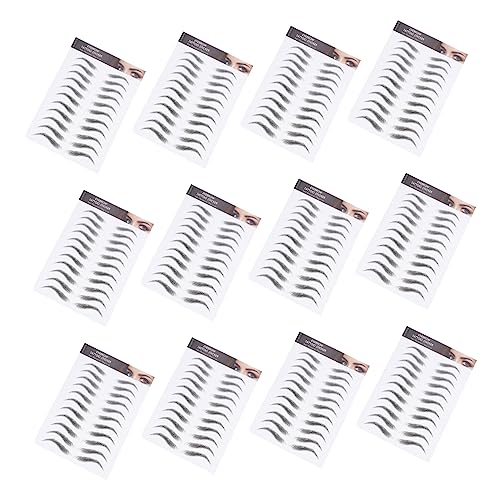 DECOMELODY 12blätter Augenbrauen Tattoos Aufkleber Wasserfeste Temporäre Augenbrauen Tattoos Für Augenbrauenformungsaufkleber von DECOMELODY