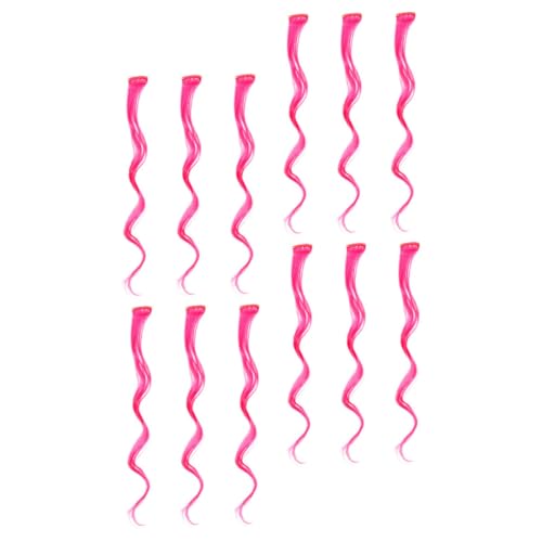 DECOMELODY 12 Stück Teiliges Clip Haarverlängerungs- Lange Gewellte Lockige Synthetische Haarteile aus Hitzebeständigem Material Farbenfrohe Extensions für Frauen Cosplay Partys Halloween von DECOMELODY