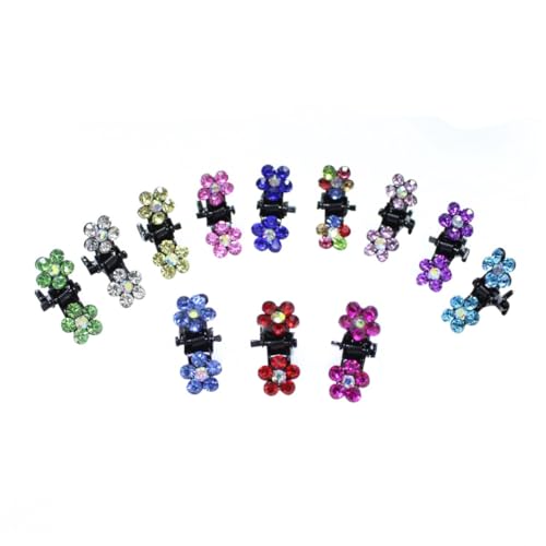 DECOMELODY 120 Stück Teiliges Haarklammer für Mädchen Bunte Mini Blumen Haarspangen Langlebige Haarklammern mit Blumen Design Einfach zu Befestigen Haarschmuck für Geschenkidee für von DECOMELODY