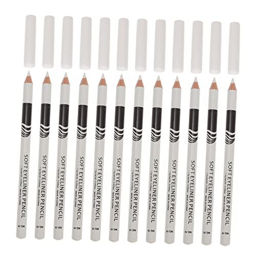 DECOMELODY 12stücke Wasserdichte Weiße Eyeliner-pinsel Für Augen-makeup Vielseitige Anwendung Für Eyeliner Lidschatten Und Lippen Für Salon Und Zuhause von DECOMELODY