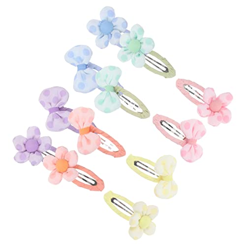 DECOMELODY 12stücke Haarspangen Für Mädchen Bunte Blumen-haarclips Mit Schleifen Süße Haaraccessoires Für Kleinkinder Und Mädchen Geeignet Für Verschiedene Outfits Leicht Und von DECOMELODY