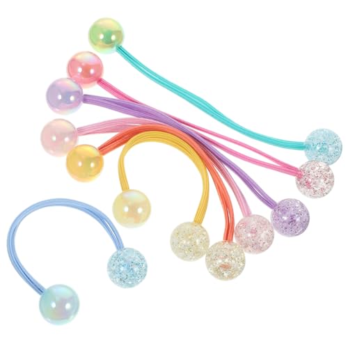 DECOMELODY 14 Stck Teiliges Süße Haargummis mit Ball Design Elastische Ponytail Halter für Kleine Mädchen für Täglichen Gebrauch und Besondere Anlässe von DECOMELODY
