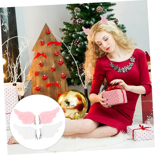 DECOMELODY 16 Stück Teiliges Plüsch haarspangen mit Engelsflügeln Weiche Haarklammern für Mädchen Süßer Haarschmuck Vielseitig Einsetzbar für Styling Party und Cosplay Zartes Accessoire für von DECOMELODY