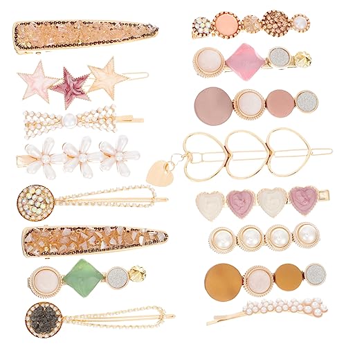 DECOMELODY 16stücke Teiliges Set Haarspangen Für Mädchen Stilvolle Perlen-haarclips Für Damen Für Hochzeiten Partys Und Alltag Rutschfest Und Tragbar Haaraccessoires Zartem Design von DECOMELODY