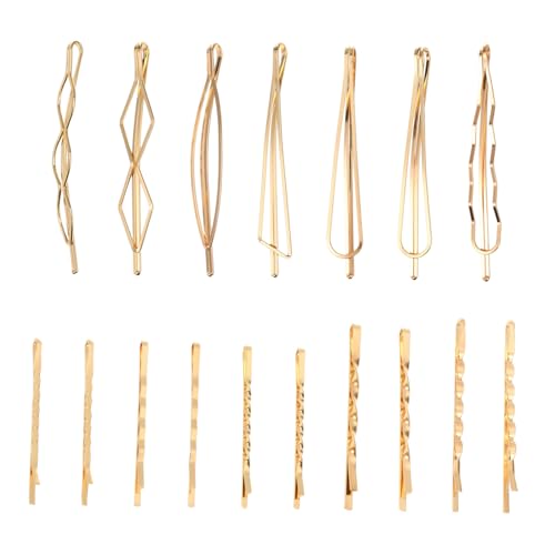 DECOMELODY 17stücke Haarspange Mit Perlen Goldfarben Für Frauen Und Mädchen Modische Haarnadeln Leicht Zu Befestigen Passt Frisur von DECOMELODY