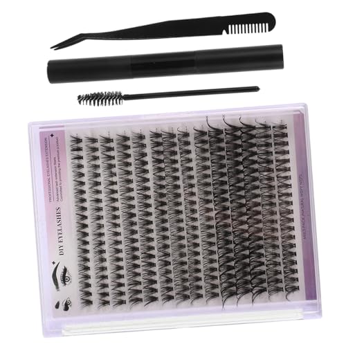 DECOMELODY 1sätze Eyelash Extensions Kit Cluster Wimpernverlängerung Mit Individuellen Wimpernclustern Inklusive Entferner Und Applikationstools Für Perfekten Look Für Selbstanwendungen von DECOMELODY