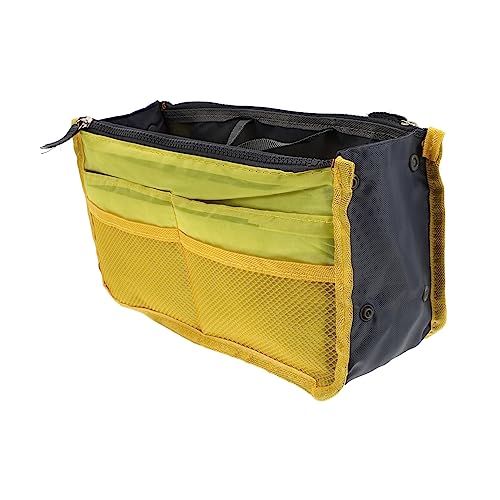 DECOMELODY Handtaschen Organizer mit Großem Fassungsvermögen Mehrlagiges Taschenfutter Tragbare Kosmetik Aufbewahrungstasche für Reisen Abnehmbarer Einsatz Stylische Reisetasche von DECOMELODY