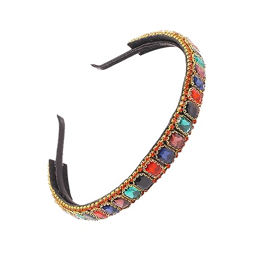 DECOMELODY 1stk Mode-stirnband Haarreifen Aus Strass Mode-haarreifen Frauen Haare Floraler Haarreif Colorful von DECOMELODY