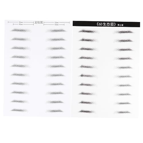 DECOMELODY 2blätter Augenbrauen Aufkleber Für Wasserdichtes Und Langlebiges Design Für Augenbrauenform Haarähnliche Simulation Für Präzises Augenbrauen-make-up Einfach Anzuwenden von DECOMELODY