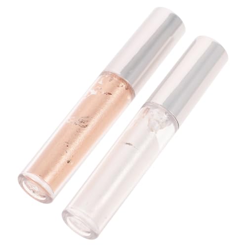 DECOMELODY 2 STÜCK Teiliges Liquid Eyeshadow mit Glitzer Flüssiger Highlighter Lidschatten Langanhaltend Sanfte Textur Schimmernde Farben für Attraktives Augen Make Up Vielseitig von DECOMELODY
