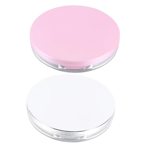 DECOMELODY 2 Sätze Make up Schwamm Aufbewahrungsbox mit Losem Puderbehälter und Schwamm Tragbar Langlebig Leicht zu Reinigen für Frauen und Mädchen zur Ordentlichen Schminkeaufbewahrung von DECOMELODY