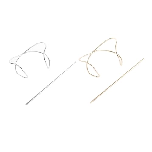 DECOMELODY 2 Sätze Metall Haarstäbe Langlebige Leichte Haarnadeln in Gold und Silber Einzigartiges Design für Sichere Bequeme Hochsteckfrisuren Stilvoller Haarschmuck für Damen Jeden Alters von DECOMELODY