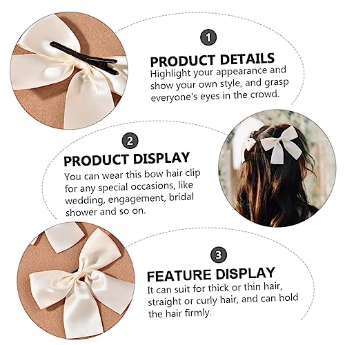 DECOMELODY 2 Stück Braut Haarschmuck Schleifen Haarspangen Elegant für Hochzeit Damen Haarnadeln Modisch Seitlich Tragbar Stilvoll für Brautjungfern und Festliche Anlässe von DECOMELODY