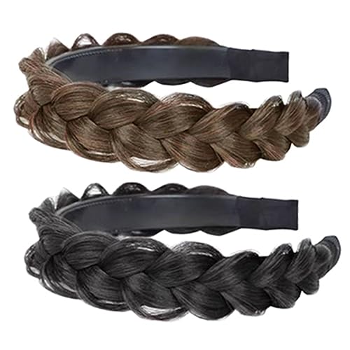 DECOMELODY 2 Stück Geflochtene Haarband aus Kunsthaar Verstellbares Stirnband für Damen für Partys Bühnenaufführungen und Fotografie Leicht und Angenehm zu Tragen DECOMELODY 2 Stück Geflochtene Haarband aus Kunsthaar Verstellbares Stirnband für Damen für Partys Bühnenaufführungen und Fotografie Leicht und Angenehm zu Tragen von DECOMELODY