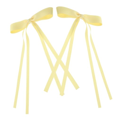 DECOMELODY 2 Stück Große Haarschleifen Haarspangen aus Doppellagiger Spitze Leichte Langlebige Haarklammern für Damen Mädchen Modischer Haarschmuck für Festliche Anlässe und Alltag von DECOMELODY