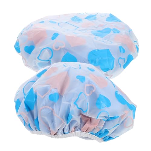 DECOMELODY 2stücke Teiliges Wiederverwendbare Duschhaube Für Langes Haar Elastischer Band-haarschutz Leichte Und Bequeme Haarpflegekappe Für Frauen Und Mädchen von DECOMELODY