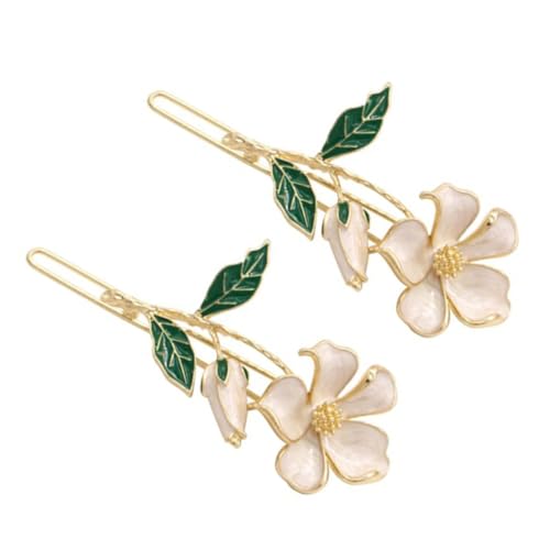 DECOMELODY 2 Stück Haarklammern mit Zarten Blumenmotiven Modische Haarspangen für Damen Langlebige Einfache Seitenclips für Stilvolles Haarstyling und Festliche Anlässe von DECOMELODY