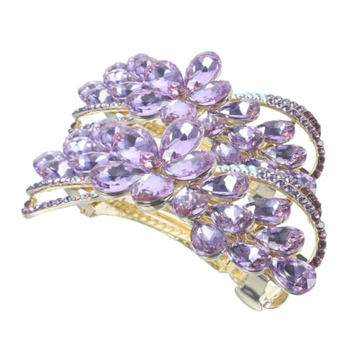 DECOMELODY 2 Stück Haarnadel Niedliche Haaraccessoires Damen Haarspangen Haarspangen Haarschmuck Für Die Hochzeit Haarspangen Haarspangen Blumenclips Für Das Haar Violet Zinklegierung von DECOMELODY