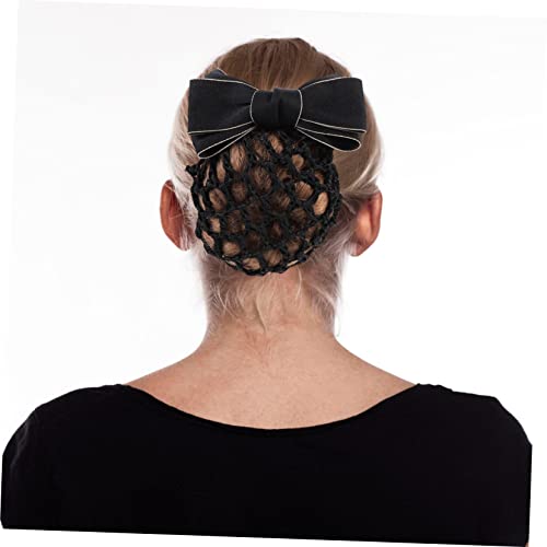 DECOMELODY 2 Stück Haarnetz mit Schleife für Damen Professionelles Haarnetz Haarschmuck Haarknoten Abdeckung mit Schleifen Design Vielseitiges Haar Accessoire für Arbeit und Schule von DECOMELODY