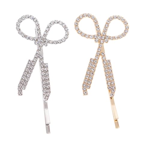 DECOMELODY 2 Stück Haarschmuck Haarklammern mit Funkelnden Strasssteinen in Scherenform Langlebige Haarspangen für Damen Haarclips für Hochzeiten Partys Alltag Geschenkidee von DECOMELODY