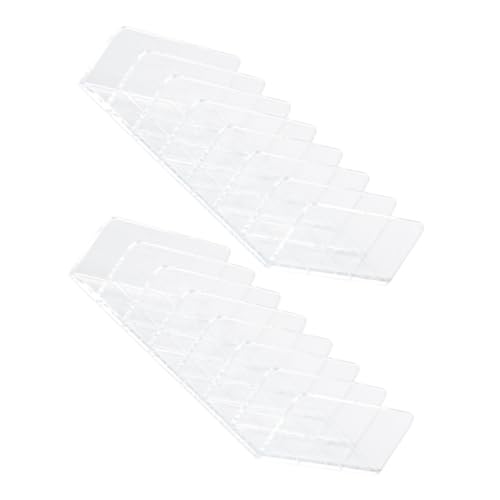 DECOMELODY 2 Stück Kosmetik Organizer Transparenter Schminktisch Behälter mit Fächern Langlebiger Aufbewahrungsbox für Lidschatten Paletten Lippenstift Puder Makeup Beauty Organizer von DECOMELODY