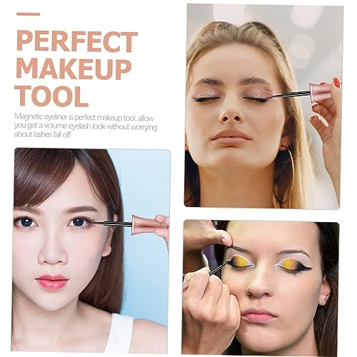 DECOMELODY 2 Stück Magnetischer Eyeliner Flüssig Profi Makeup Tool für Damen Teens Präziser Liquid Liner mit Sicherem Material für Voluminöse Wimpern und Langanhaltenden von DECOMELODY