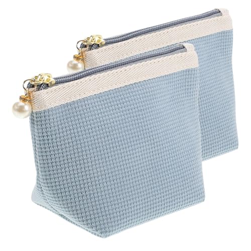 DECOMELODY 2 Stück Mini Kosmetiktasche für Damen Wasserabweisende Lippenstift aufbewahrung Kompakte Tragbare Schminktasche für Reisen Business und Alltag Praktischer Kleiner Make up von DECOMELODY